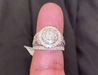 
              10K WHITE GOLD 3.25 CARAT WOMEN REAL DIAMOND ENGAGEMENT RING WEDDING RING BRIDAL
            