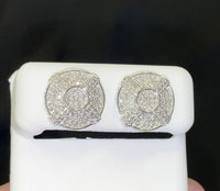 
              10K WHITE GOLD .65 CARAT 13 MM 100% GENUINE DIAMONDS MENS/WOMENS EARRING STUDS
            