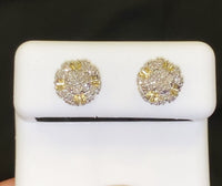 
              10K YELLOW GOLD .50 CARAT 8 MM 100% GENUINE DIAMONDS MENS/WOMENS EARRING STUDS
            