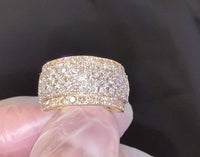 
              10K YELLOW 2.25 CARAT MENS REAL DIAMOND ENGAGEMENT WEDDING PINKY RING BAND
            