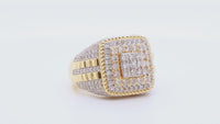
              10K YELLOW GOLD 3.25 CARAT MENS REAL DIAMOND ENGAGEMENT WEDDING PINKY RING BAND
            