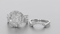 
              10K WHITE GOLD 3.25 CARAT REAL DIAMOND ENGAGEMENT RING WEDDING BAND BRIDAL SET
            