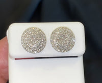 
              10K YELLOW GOLD .85 CARAT 11 MM 100% GENUINE DIAMONDS MENS/WOMENS EARRING STUDS
            