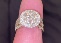 
              10K YELLOW GOLD 2.50 CARAT WOMEN REAL DIAMOND ENGAGEMENT RING WEDDING RING BRIDAL
            
