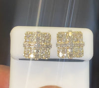 
              10K YELLOW GOLD 1.75 CARAT 13 MM 100% GENUINE DIAMONDS MENS/WOMENS EARRING STUDS
            