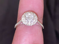 
              10K WHITE GOLD 1 CARAT CENTER .42 CARAT WOMEN REAL DIAMOND ENGAGEMENT RING WEDDING RING BRIDAL
            