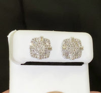 
              10K WHITE GOLD .50 CARAT 10 MM 100% GENUINE DIAMONDS MENS/WOMENS EARRING STUDS
            