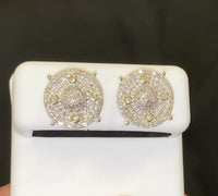 
              10K YELLOW GOLD .75 CARAT 12 MM 100% GENUINE DIAMONDS MENS/WOMENS EARRING STUDS
            