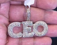 
              10K SOLID YELLOW GOLD 4.50 CARAT REAL DIAMOND 2 INCHES CEO PENDANT CHARM
            