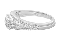 
              10K WHITE GOLD .75 CARAT WOMENS REAL DIAMOND ENGAGEMENT RING WEDDING BAND SET
            