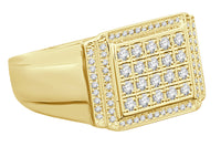 
              10K YELLOW GOLD .70 CARAT MENS REAL DIAMOND ENGAGEMENT WEDDING PINKY RING BAND
            