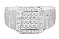 
              10K SOLID WHITE GOLD .51 CARAT REAL DIAMOND ENGAGEMENT RING WEDDING PINKY BAND
            