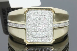 10K SOLID YELLOW GOLD .75 CARAT REAL DIAMOND ENGAGEMENT RING WEDDING PINKY BAND