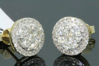 
              10K YELLOW GOLD 1.15 CARAT MENS/WOMENS 10 mm 100% GENUINE DIAMONDS EARRING STUDS
            