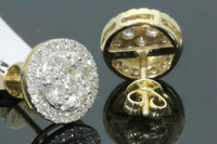 
              10K YELLOW GOLD 1.15 CARAT MENS/WOMENS 10 mm 100% GENUINE DIAMONDS EARRING STUDS
            