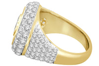 
              10K YELLOW GOLD 3.75 CARAT MENS REAL DIAMOND ENGAGEMENT WEDDING PINKY RING BAND
            