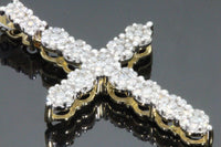 
              10K YELLOW GOLD 1 CARAT 1.50 INCH REAL DIAMOND MEN CROSS PENDANT CHARM CROSS
            