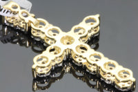 
              10K YELLOW GOLD 1 CARAT 1.50 INCH REAL DIAMOND MEN CROSS PENDANT CHARM CROSS
            