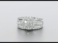 
              10K WHITE GOLD 2 CARAT WOMEN REAL DIAMOND ENGAGEMENT RING WEDDING RING BRIDAL
            
