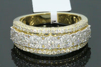 
              10K YELLOW GOLD 2 CARAT MENS REAL DIAMOND ENGAGEMENT WEDDING PINKY RING BAND
            