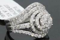 
              10K WHITE GOLD 1.68 CARAT WOMENS REAL DIAMOND ENGAGEMENT RING WEDDING BAND SET
            
