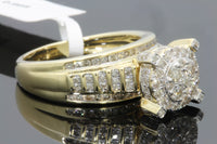 
              10K YELLOW GOLD 1 CARAT WOMEN REAL DIAMOND ENGAGEMENT RING WEDDING BRIDAL RING
            