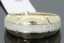 10K YELLOW GOLD .60 CARAT MENS REAL DIAMOND ENGAGEMENT WEDDING PINKY RING BAND