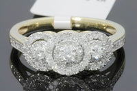 
              10K YELLOW GOLD .60 CARAT WOMENS REAL DIAMOND BRIDAL WEDDING ENGAGEMENT RING
            