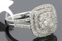 
              10K WHITE GOLD 1.25 CARAT WOMENS REAL DIAMOND BRIDAL WEDDING ENGAGEMENT RING
            