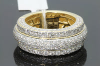 
              10K YELLOW GOLD 3.75 CARAT MENS REAL DIAMOND ENGAGEMENT WEDDING PINKY RING BAND
            