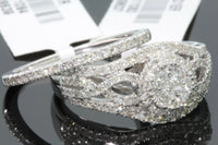 
              10K WHITE GOLD 1.25 CARAT WOMENS REAL DIAMOND ENGAGEMENT RING WEDDING BAND SET
            
