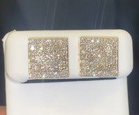 
              10K YELLOW GOLD 2 CARAT 12 MM 100% GENUINE DIAMONDS MENS/WOMENS EARRING STUDS
            