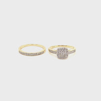 
              10K YELLOW GOLD .60 CT WOMEN REAL DIAMOND ENGAGEMENT RING WEDDING BAND RING SET
            