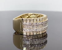 
              10K YELLOW GOLD 2.50 CARAT MENS REAL DIAMOND ENGAGEMENT WEDDING PINKY RING BAND
            