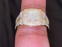 
              10K SOLID YELLOW GOLD .85 CARAT REAL DIAMOND ENGAGEMENT RING WEDDING PINKY BAND
            