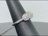 
              10K WHITE GOLD .60 CARAT WOMENS REAL DIAMOND BRIDAL WEDDING RING ENGAGEMENT RING
            