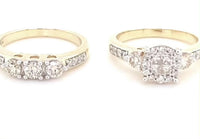 
              10K YELLOW GOLD 1.75 CT WOMEN REAL DIAMOND ENGAGEMENT RING WEDDING BAND RING SET
            