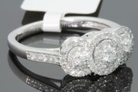 
              10K WHITE GOLD .60 CARAT WOMENS REAL DIAMOND BRIDAL WEDDING RING ENGAGEMENT RING
            