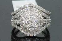 
              10K WHITE GOLD 1.68 CARAT WOMENS REAL DIAMOND ENGAGEMENT RING WEDDING BAND SET
            