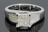 
              .25 CARAT WOMENS LADIES STERLING SILVER REAL DIAMOND ENGAGEMENT BRIDAL WEDDING RING
            