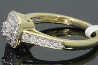
              10K SOLID YELLOW GOLD .55 CARAT REAL DIAMOND WOMEN BRIDAL WEDDING ENGAGEMENT RING
            