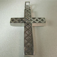 
              3 CARAT LARGE 4 INCHES REAL DIAMONDS STERLING SILVER RHODIUM PLATING CROSS CHARM PENDANT
            
