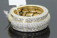 
              10K YELLOW GOLD 3.75 CARAT MENS REAL DIAMOND ENGAGEMENT WEDDING PINKY RING BAND
            