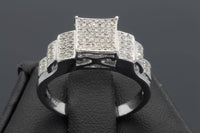 
              .50 CARAT 100% GENUINE DIAMONDS WOMEN STERLING SILVER ENGAGEMENT WEDDING RING
            