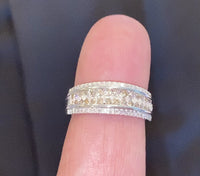 
              10K WHITE GOLD .85 CARAT WOMENS REAL DIAMOND ENGAGEMENT WEDDING RING
            