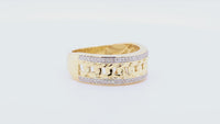 
              10K YELLOW GOLD .35 CARAT MENS REAL DIAMOND ENGAGEMENT WEDDING PINKY RING BAND
            