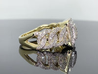 
              10K SOLID YELLOW GOLD 1 CARAT REAL DIAMOND ENGAGEMENT RING WEDDING PINKY BAND
            
