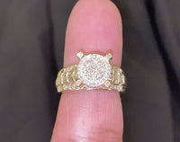 
              10K YELLOW GOLD 1.35 CARAT REAL DIAMOND ENGAGEMENT RING WEDDING RING BRIDAL
            