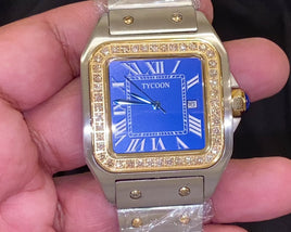 2 CARAT REAL DIAMOND STAINLESS STEEL 40 MM TYCOON WATCH