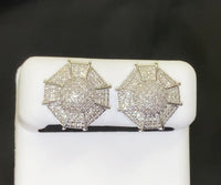 
              10K WHITE GOLD .75 CARAT 13 MM 100% GENUINE DIAMONDS MENS/WOMENS EARRING STUDS
            